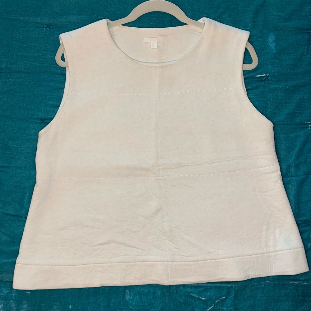 COS boxy tank top in ivory